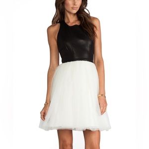 Alice and Olivia leather tutu dress
